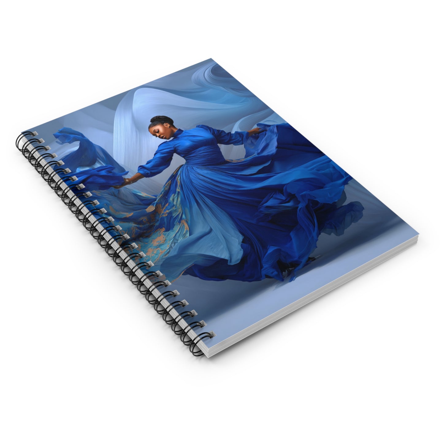 “Grace in Motion” – Elegant Spiral Notebook for Inspired Writing