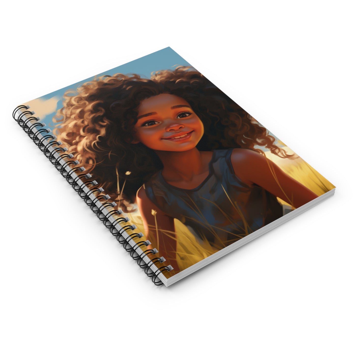 “Sunlit Joy” – Radiant Spiral Notebook for Dreamers and Creators