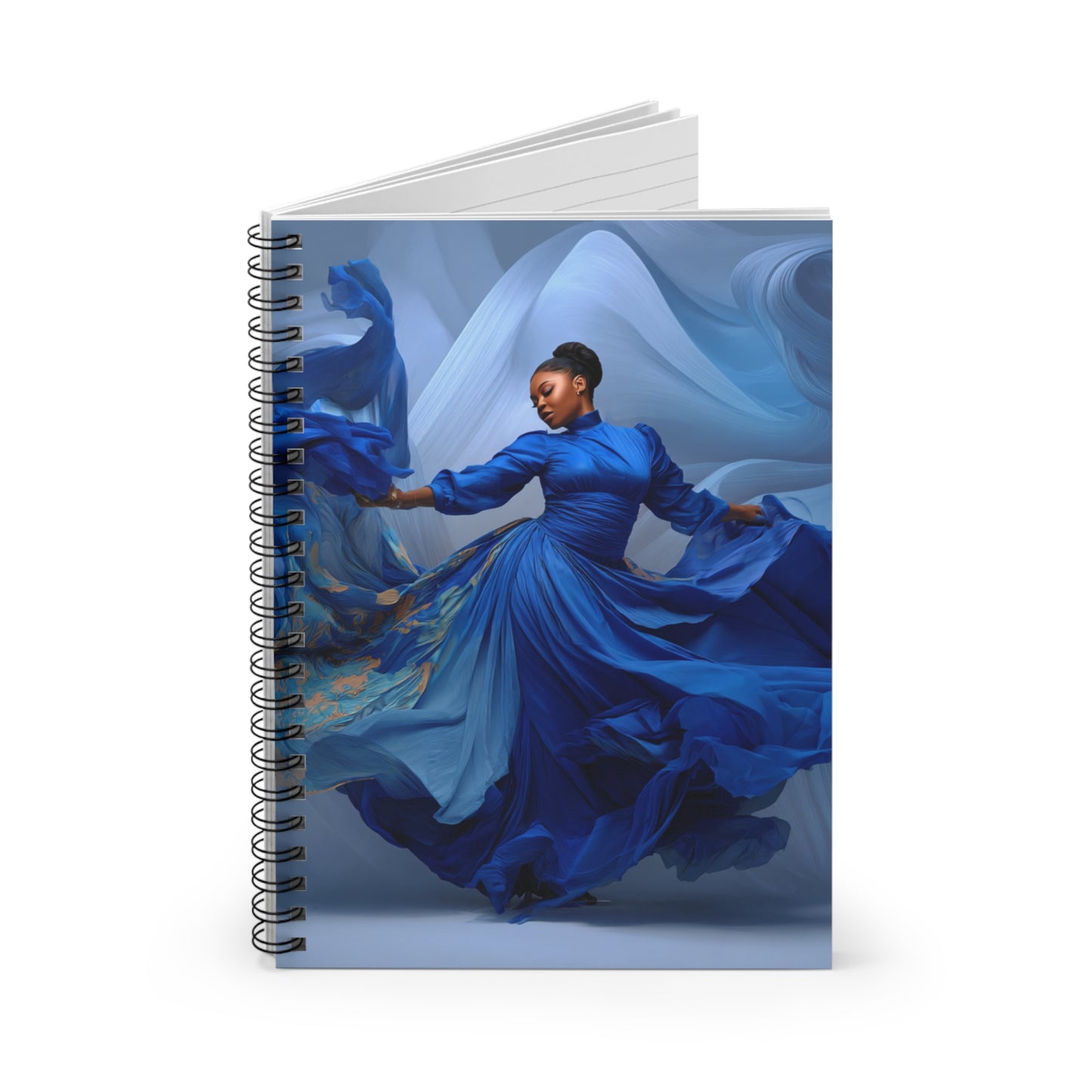 “Grace in Motion” – Elegant Spiral Notebook for Inspired Writing
