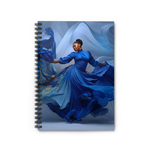 “Grace in Motion” – Elegant Spiral Notebook for Inspired Writing