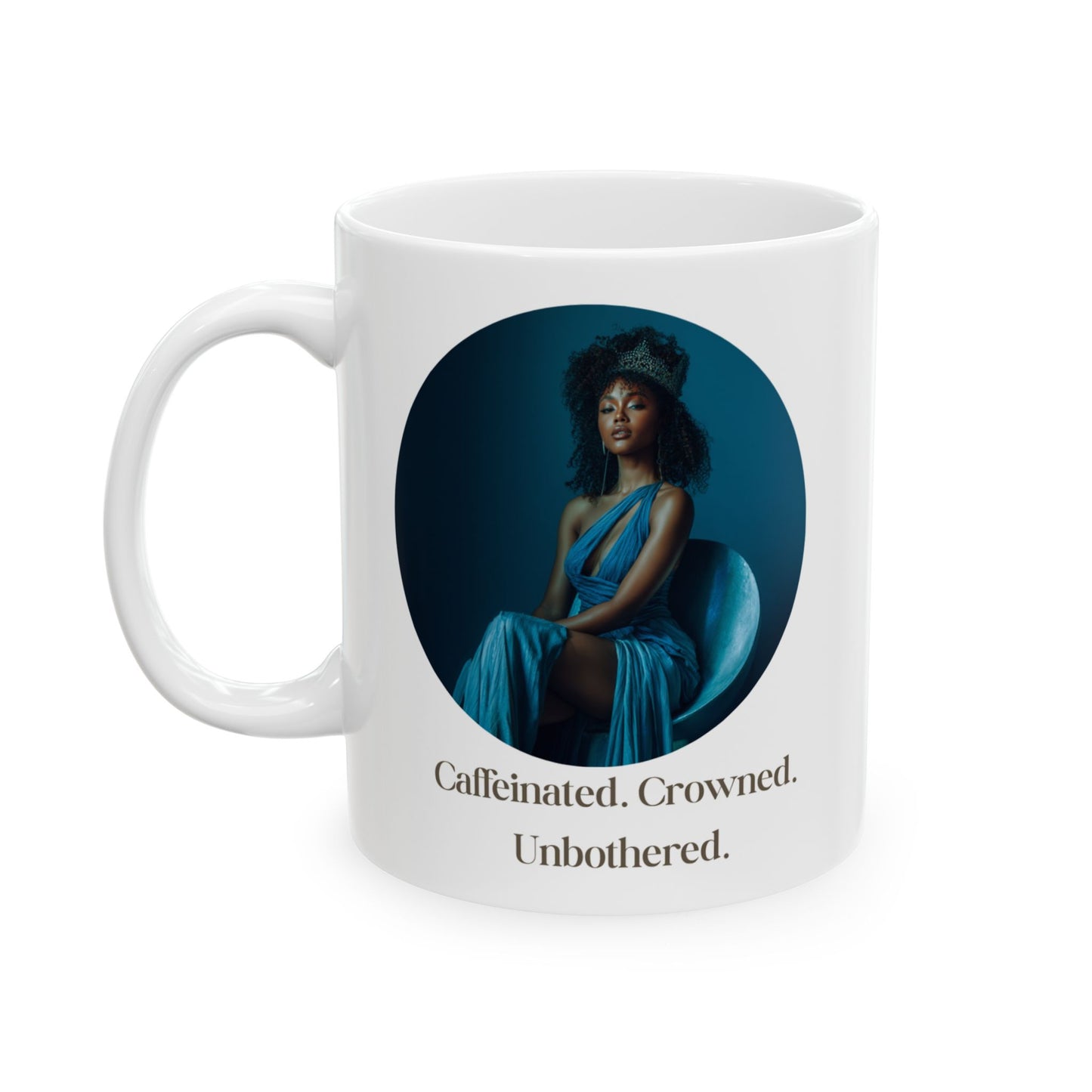 “Blue Aura Calm" — Glossy Art Mug for Quiet Mornings & Cozy Moments