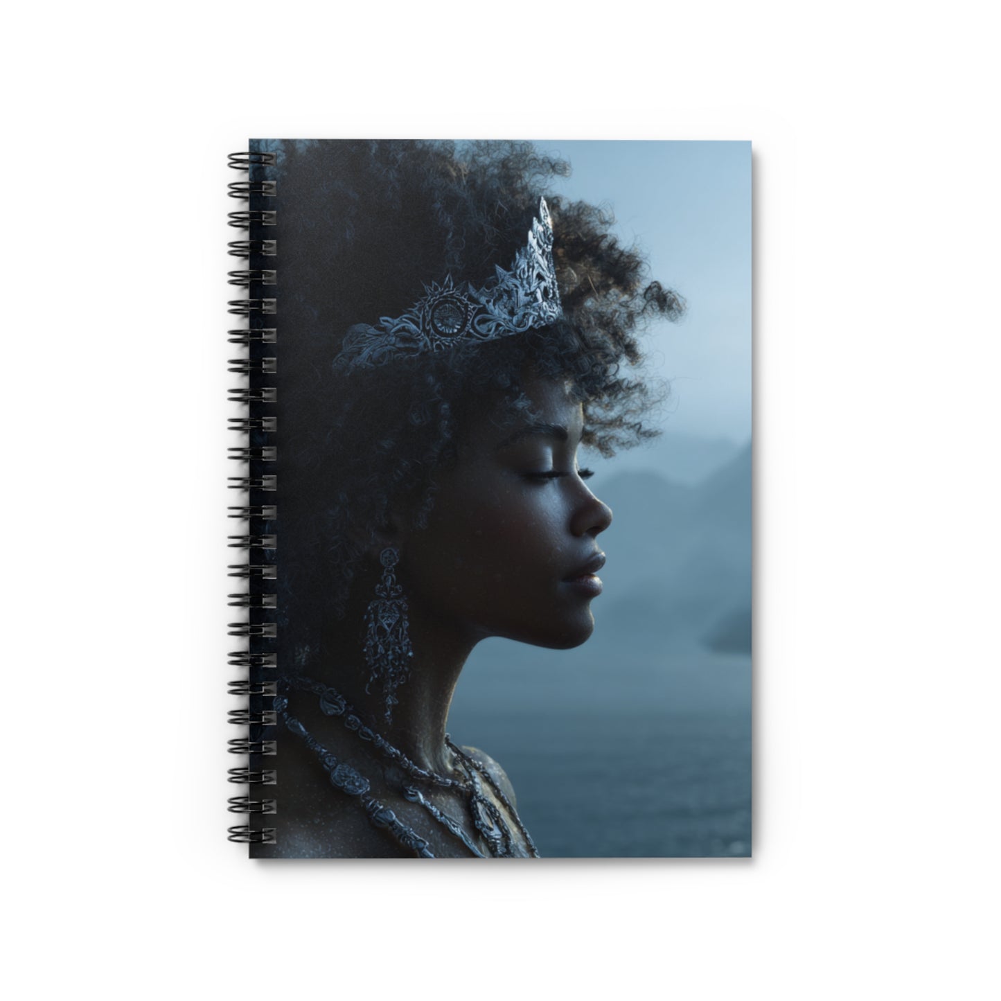 “Queen of Serenity” – Elegant Spiral Notebook for Reflection and Renewal