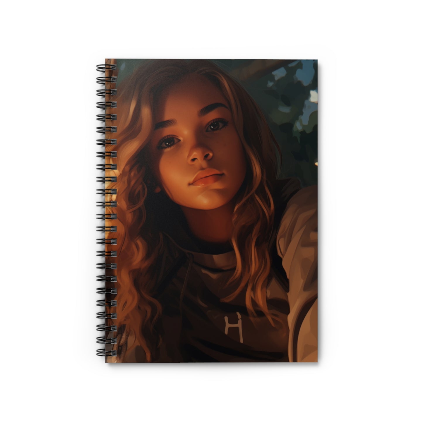 “Golden Hour Thoughts” – Warm Spiral Notebook for Reflection & Everyday Inspiration