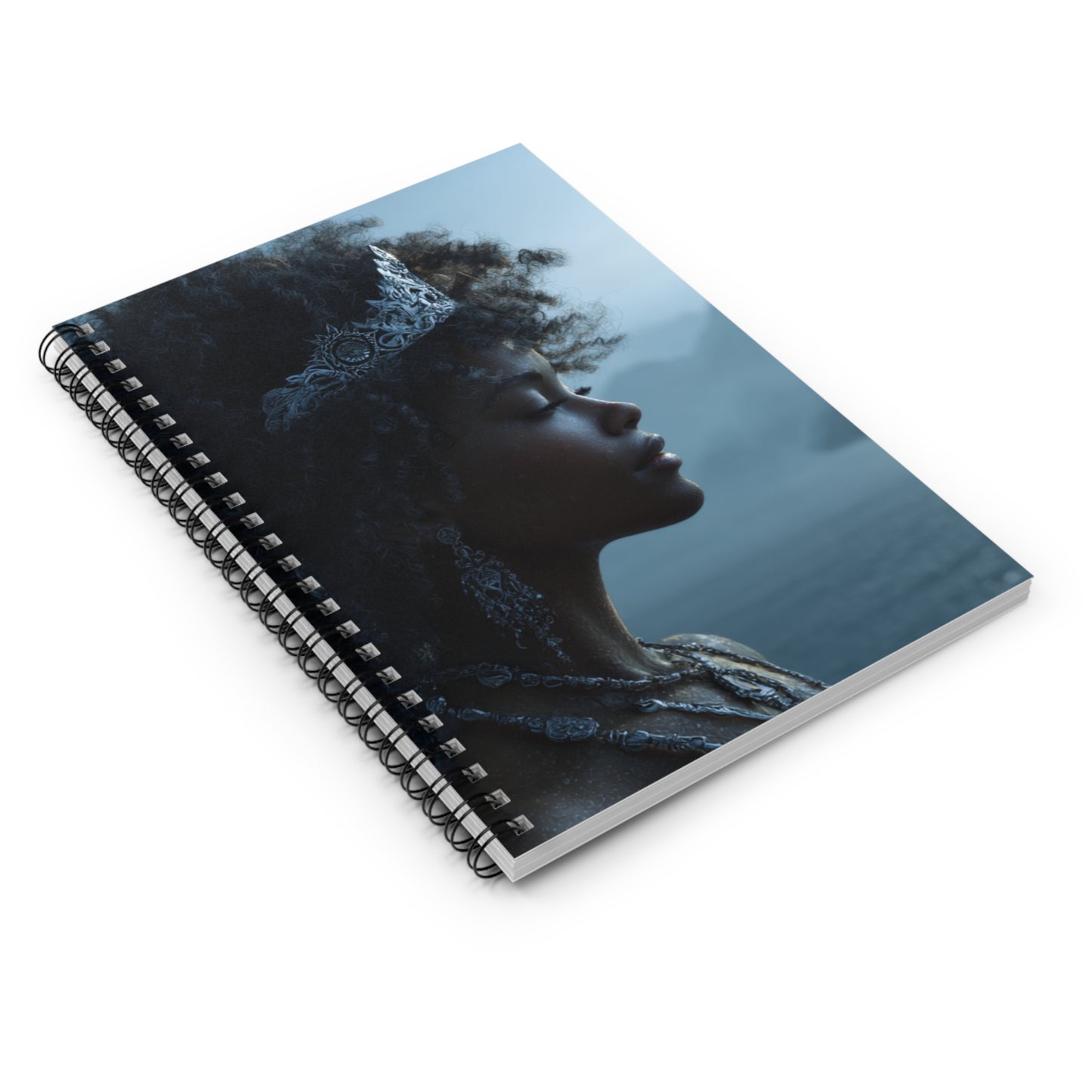 “Queen of Serenity” – Elegant Spiral Notebook for Reflection and Renewal