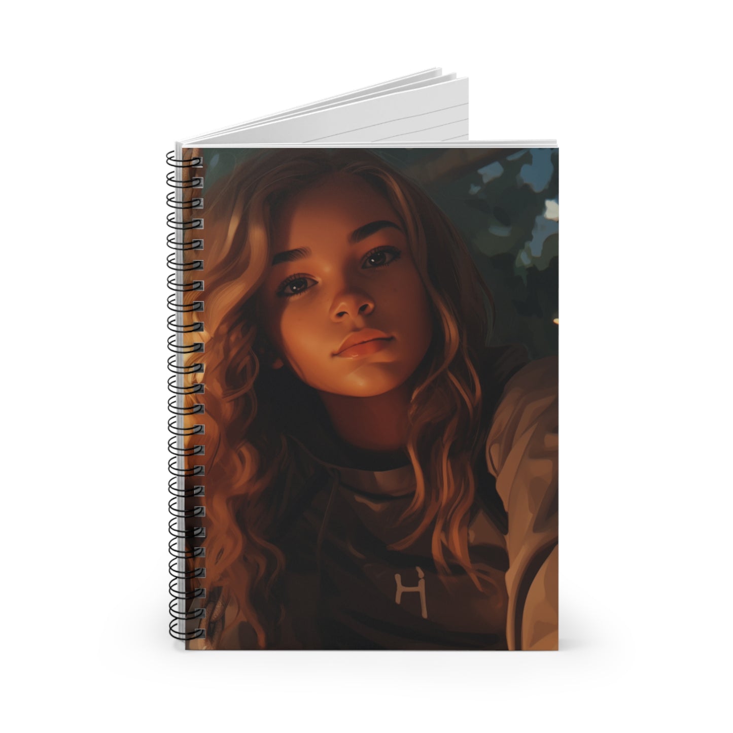 “Golden Hour Thoughts” – Warm Spiral Notebook for Reflection & Everyday Inspiration