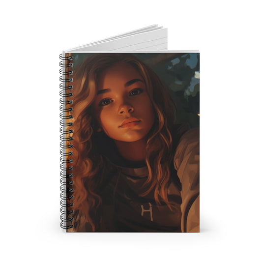 “Golden Hour Thoughts” – Warm Spiral Notebook for Reflection & Everyday Inspiration