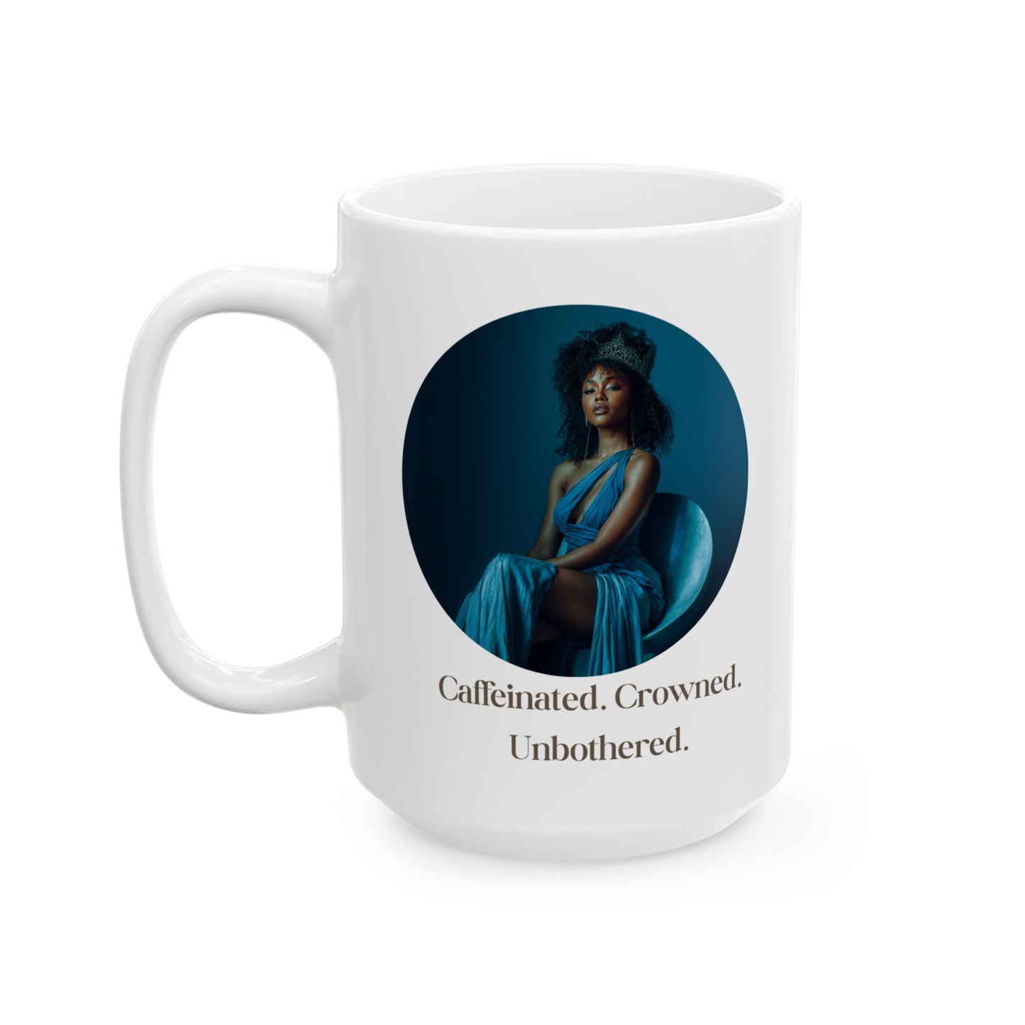 “Blue Aura Calm" — Glossy Art Mug for Quiet Mornings & Cozy Moments